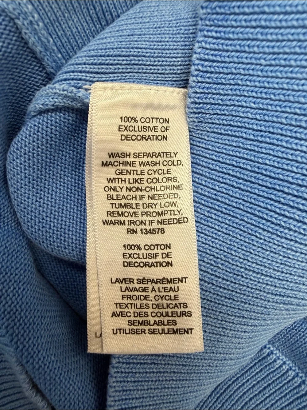 Lot Of 2 Vineyard Vines Lightweight Cotton Sweater Preppy Blue UNC S - 20 x 25